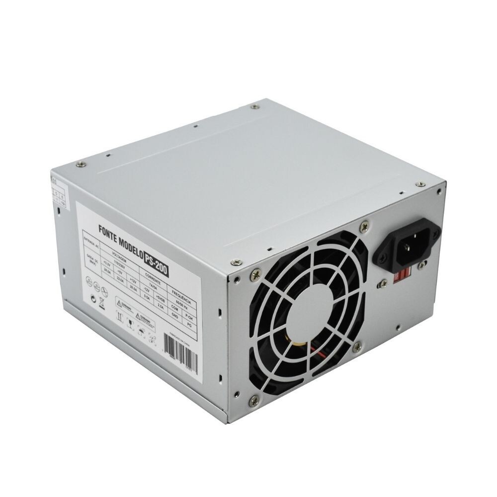Fonte Atx Evus Psu-200 Oem 200w 20/24p 2 Sata - PC / 10