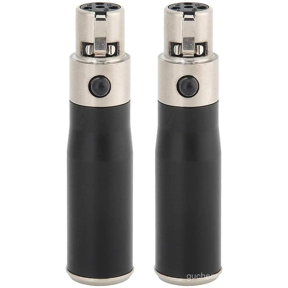 Adaptador de Áudio de 4 Pinos Fêmea para Mini XLR de 3 Pinos Macho, 2 Peças Adaptador Conversor de Áudio XLR Fêmea para