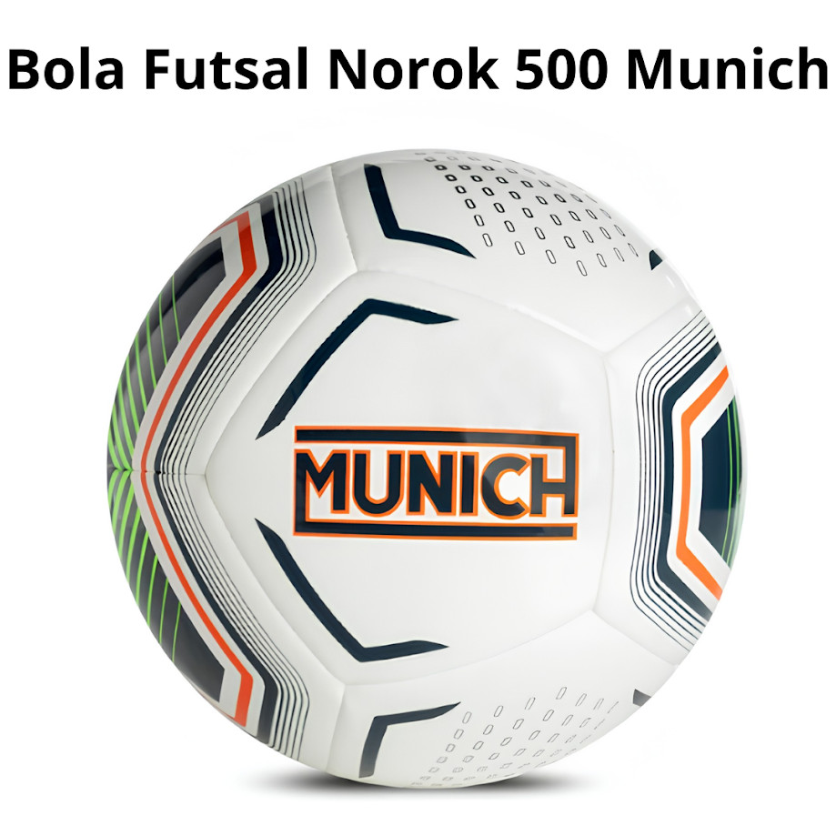 Bola de Futsal Munich Profissional para Treino Futebol de Salão Norok 500 Tamanho 62cm