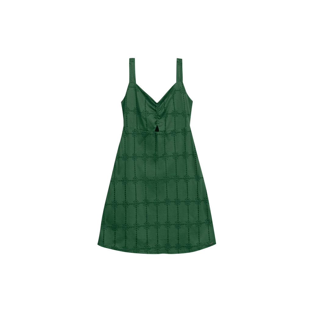 Vestido Feminino Em Algodão Marialícia Verde
