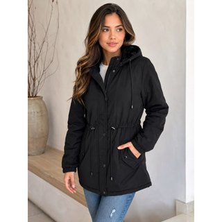 JAQUETA FEMININA PARKA NYLON  E FORRO PELUCIADO FACINELILI BY MOON CITY JAQUETA PREMIUM CAPUZ REMOVIVEL