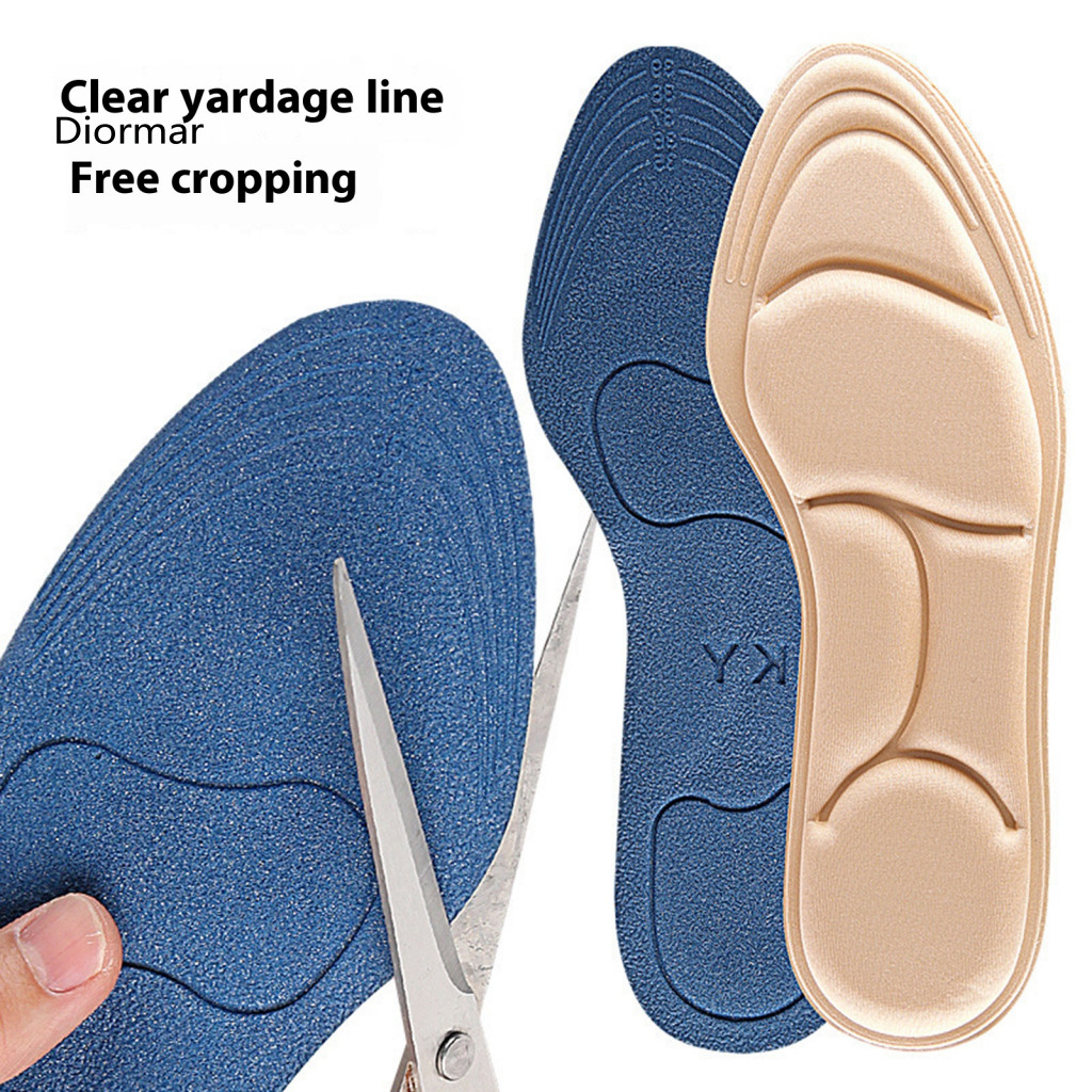 Customizable Shoe Insoles Sizing Unisex 5d Sponge Sports Soft Cushion Massage Arch Support Pads for Running Basketball C