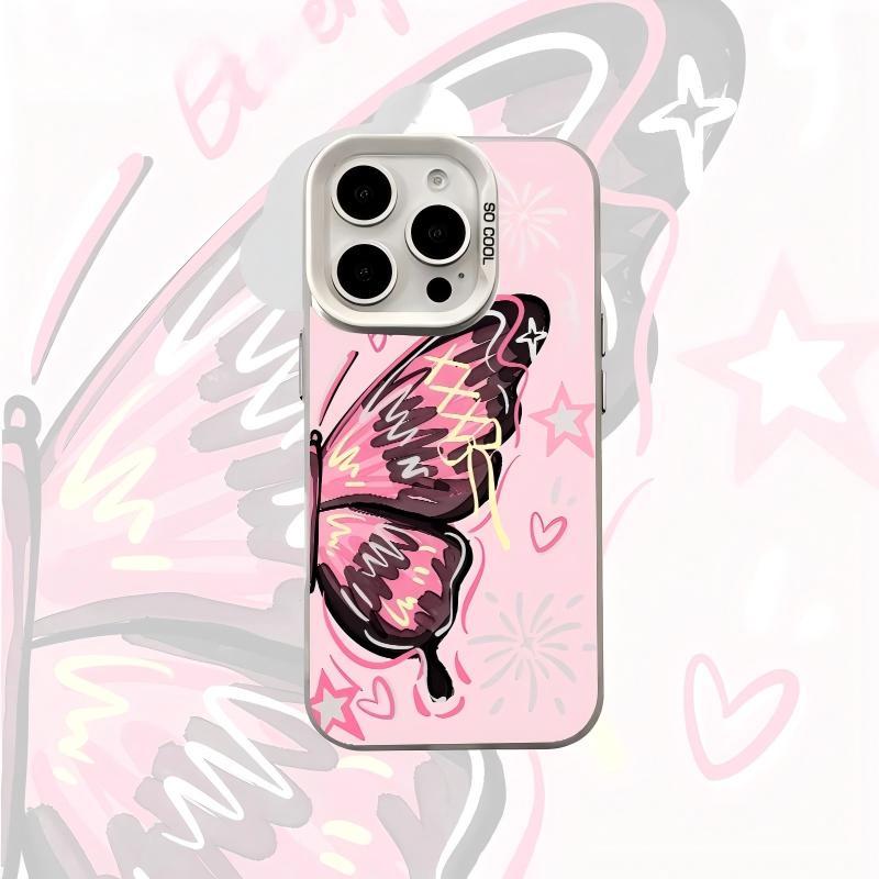 Capa De Telefone Borboleta Para Samsung A15 A54 A16 A06 A34 A23 A05 A55 A35 S24 S25 Plus Ultra Silicone Anti-impacto
