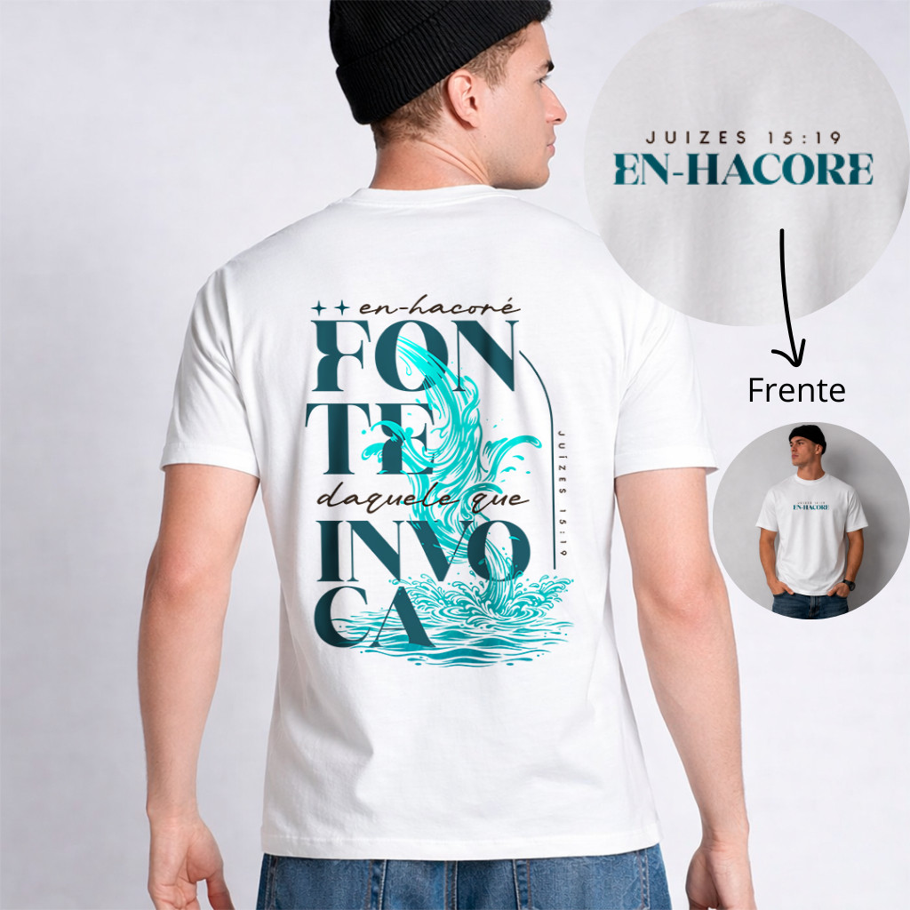 Camiseta Cristã Masculina Algodão Cruz Igreja Evangelica Versículo Vida Salmo Confortável Estampada