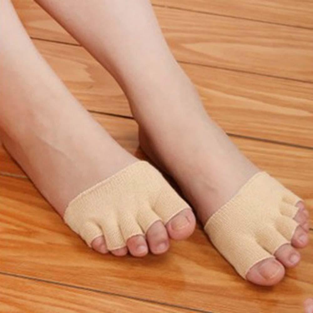 Meias De Cinco Dedos De Algodão Macio Almofadas Protetores Ferramentas De Cuidados Com Os Pés Capa De