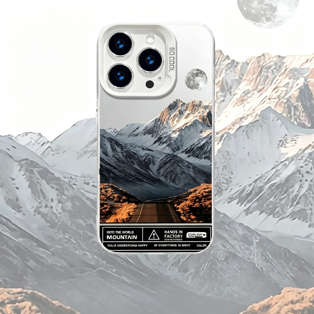 Capa De Telefone De Montanha Nevada Para Samsung A15 A54 A16 A06 A34 A23 A05 A55 A35 S24 S25 Plus Ultra Silicone Anti-im