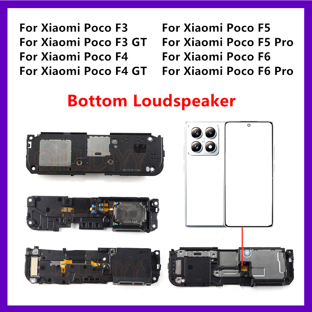 Alto-Falante Para Xiaomi Poco F3 F4 GT F5 F6 Pro Inferior Campainha Módulo Peças