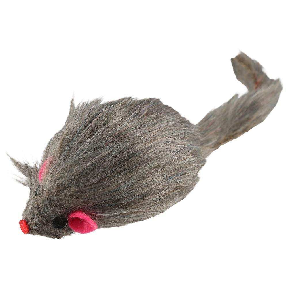 Brinquedo De Gato De Rato De Pelúcia Cinza , Brinquedos De Animais De Estimação Falso De Simulação Macios De Ratos De Ca