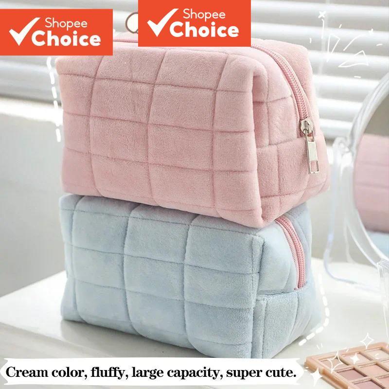 Estojo De Lápis Kawaii Em Formato De Travesseiro Bolsa De Cosméticos De Grande Capacidade Fofa De Volta Às Aulas Para Me