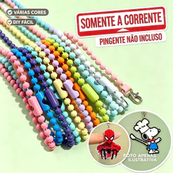 50/100 correntes de bolas com etiquetas de canoa 10cm, chaveiros coloridos, Colorido