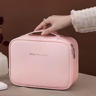 Bolsa de Maquiagem para Viagem, Grande Capacidade, para Mulheres, Organizador de Maquiagem Portátil e Impermeável com Di