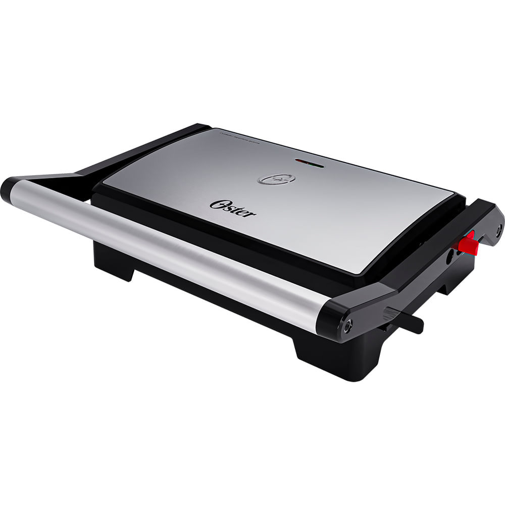 Imagem Mini Grill Elétrico Oster Inox 2 em 1