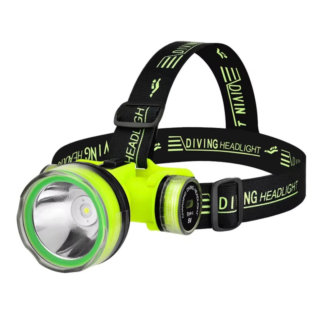 Lanterna De Cabeça Mergulho Pesca Led Usb Prova Dágua alta intensidade LED IPX8