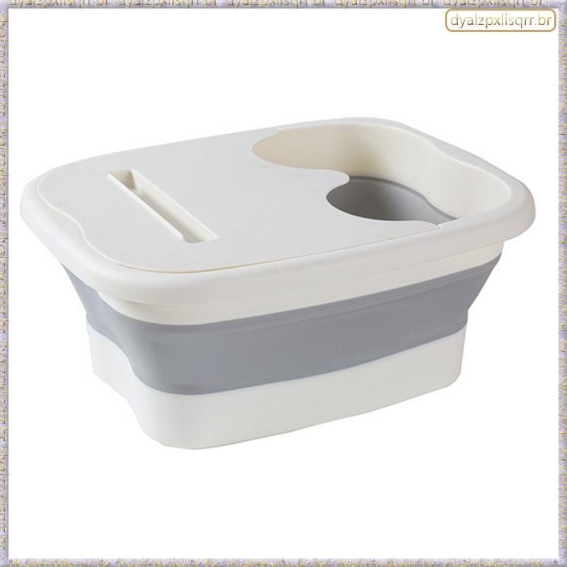 [Fsp] Sauna Doméstica Para Banho De Pés Balde De Massagem Imersão Bacia Dobrável Spa Banheira Pedicure Branco