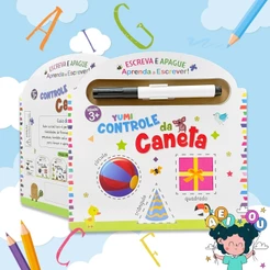 Livro Caderno De Caligrafia Infantil Caneta Magica Apagável - Controle da Caneta Aprenda a Escrever!
