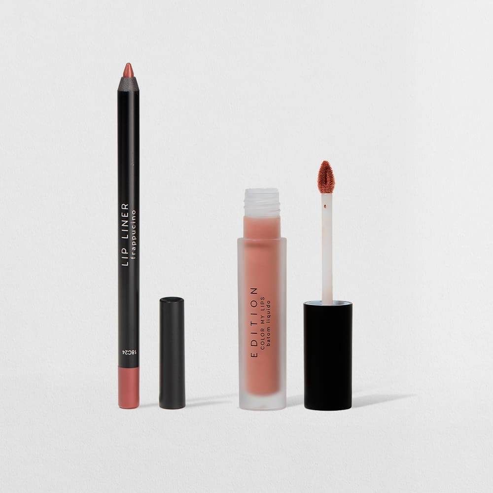 Kit Lápis Labial Marrom + Batom Nude Océane Edition (2 Produtos)