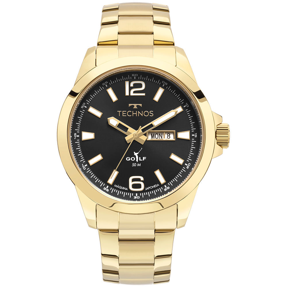 Relógio Technos Masculino Golf Dourado - 2105AU/1P