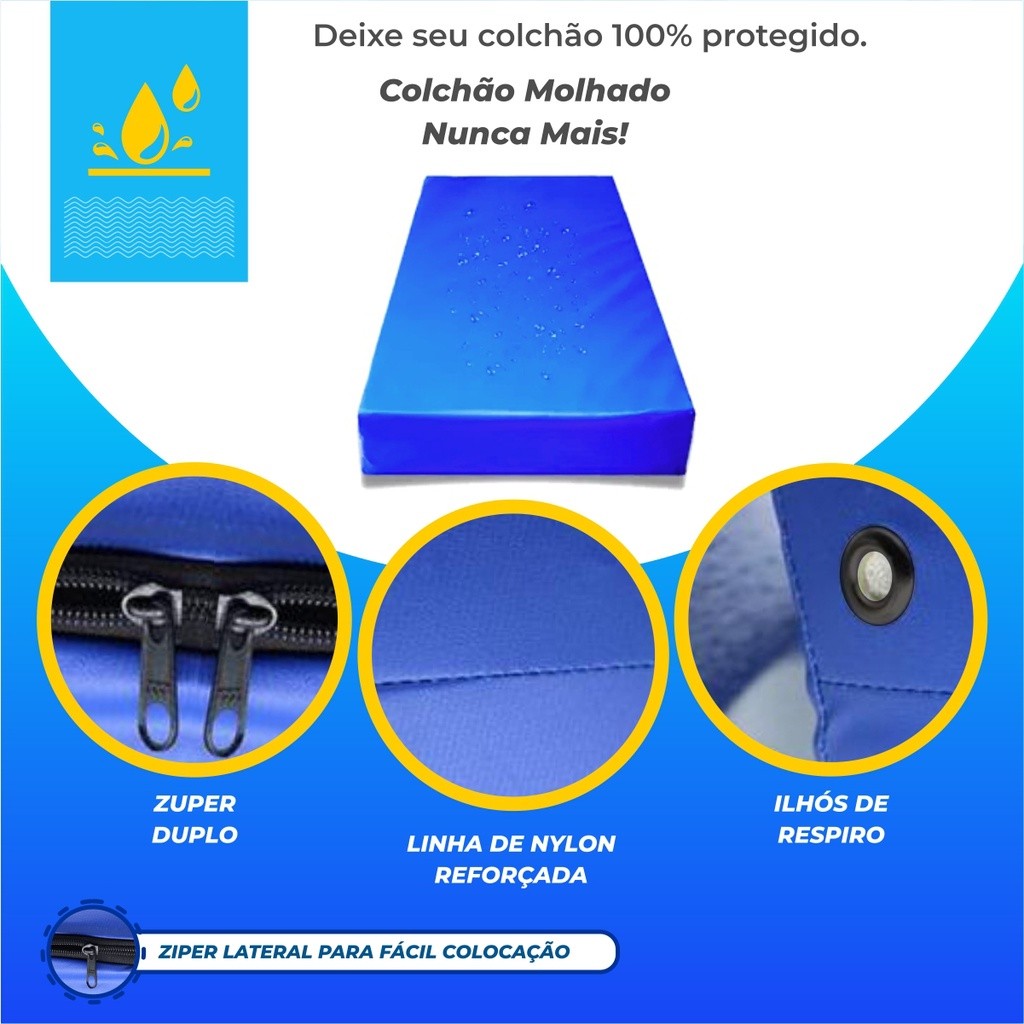Capa Colchão Berço Impermeável Protetora Berço Anti Xixi Com Ziper
