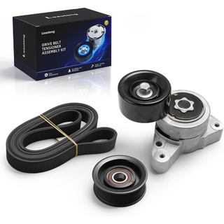 Kit de Polia Tensora e Polia Guia para Correia Serpentina Compatível com Honda Civic 2006-2011 2.0L, 38278, 36320, 53402