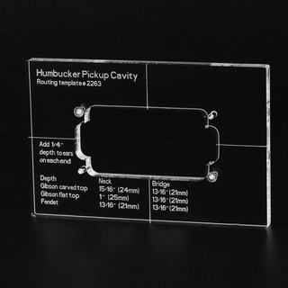 Musiclily Pro CNC Modelo De Roteamento De Captador Humbucker Acrílico Preciso Para Corpo De Guitarra Elétrica