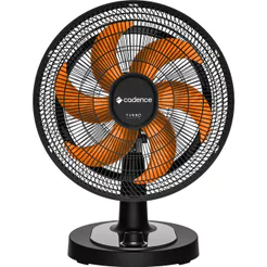 Ventilador Cadence Preto e Laranja VTR478 - 220 Volts