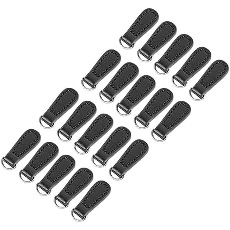 Etiquetas De Zíper De Couro , Fácil Instalação Elegante Genuíno Puxa Multiuso Casual 20 Peças Fivela D De Metal Fino Tra