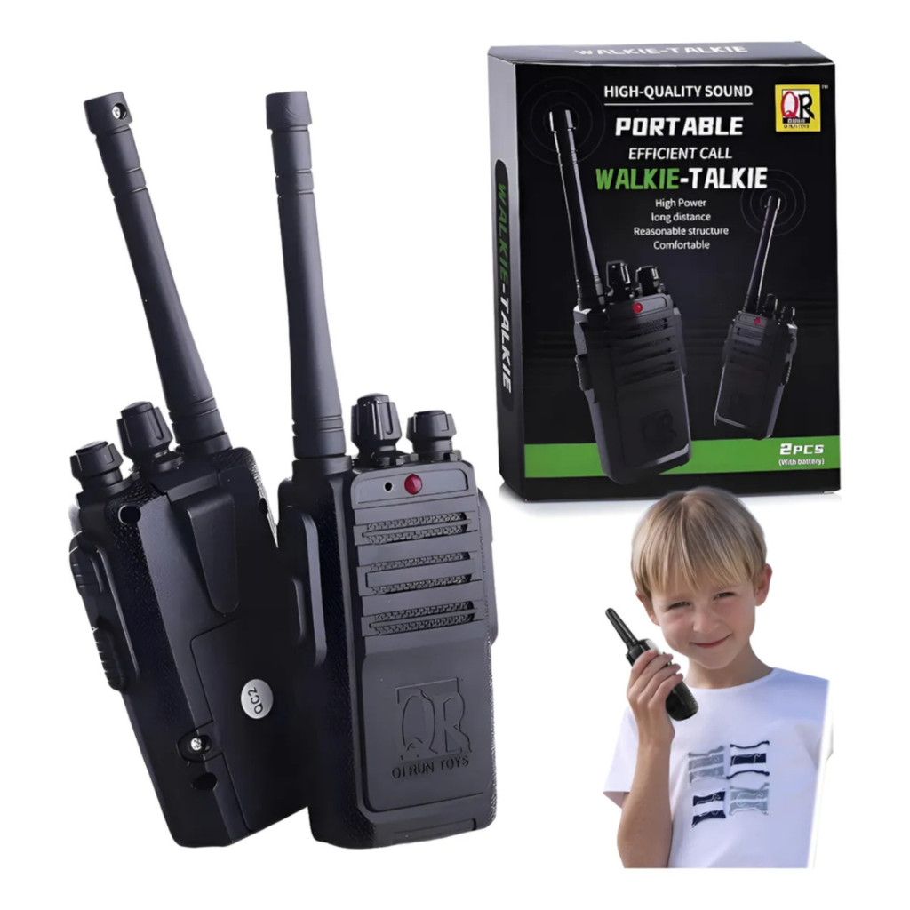 Radio Comunicador Walkie Talkie Infantil Militar Com Lantern