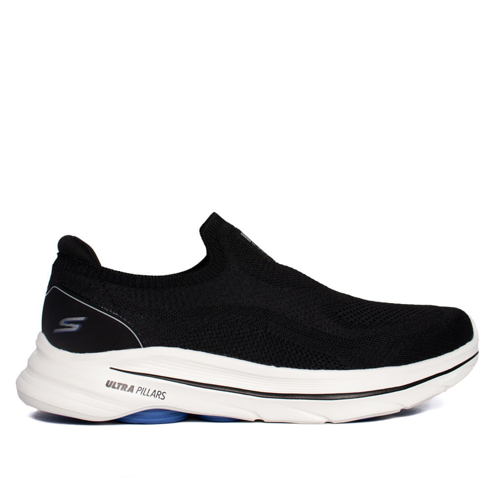 Tênis Masculino Skechers Go Walk 8 Ultra Pillar Preto/Branco
