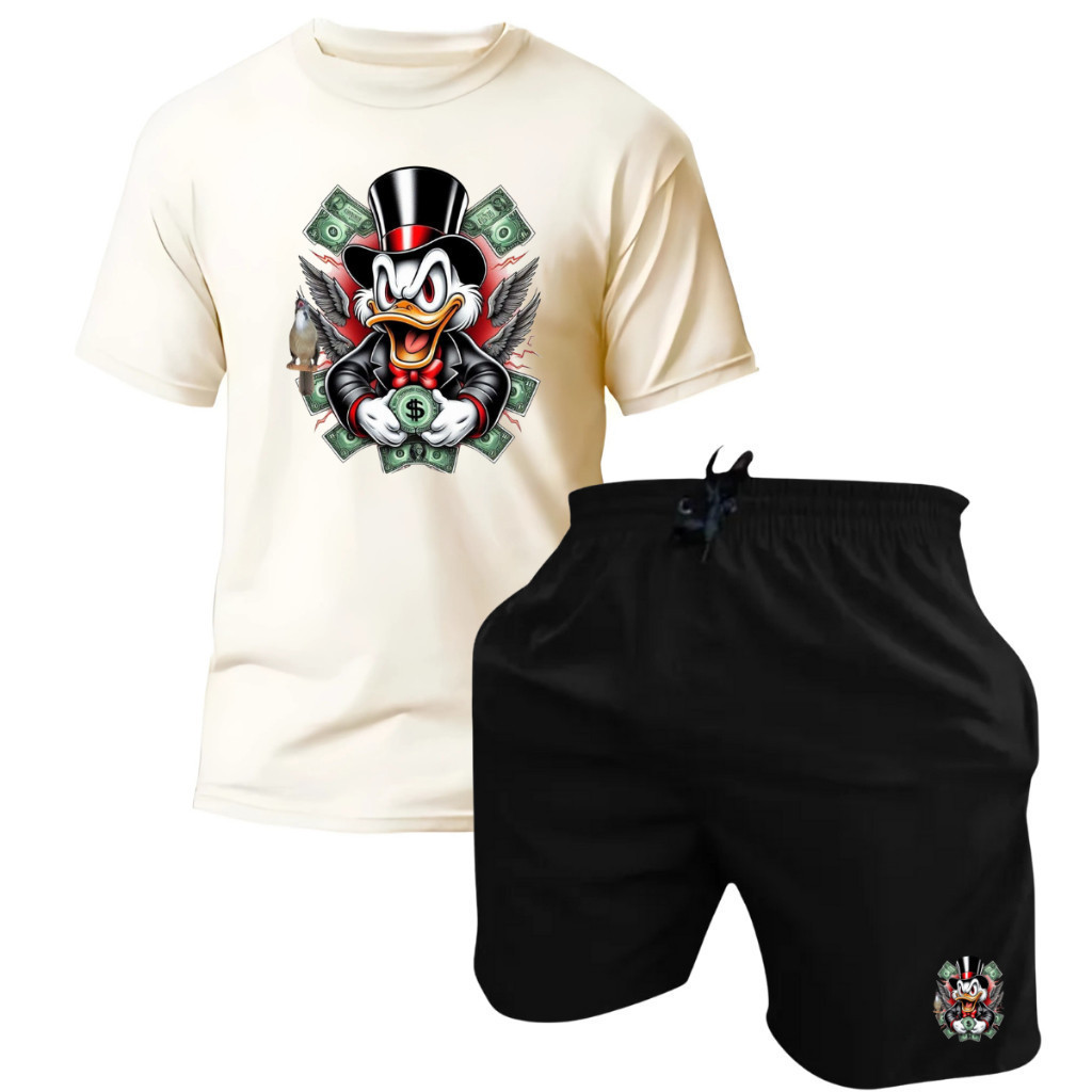 Kit Camiseta + Short Masculino Tio Patinhas Lançamento