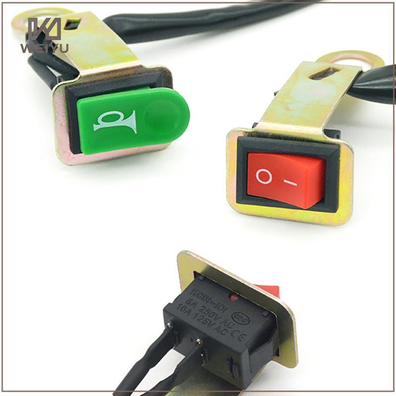 WEIYU Motocicleta Bicicleta Elétrica Universal Guiador Reequipamento Interruptor De Chifre ATV Scooter Da Sujeira Indivi