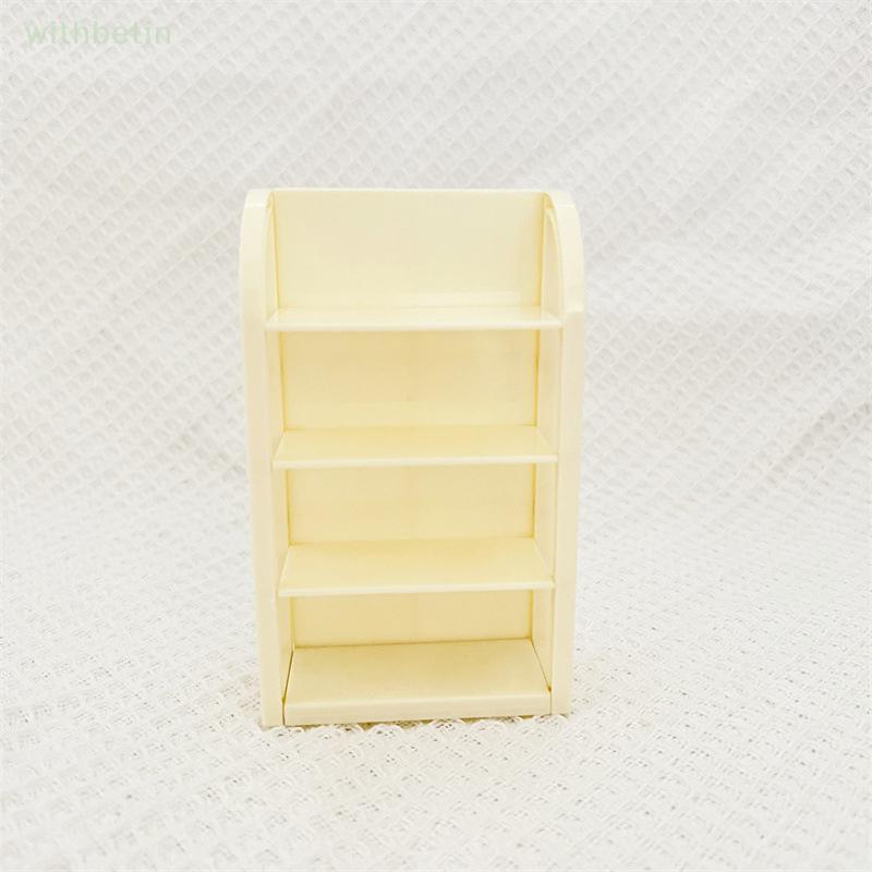 < withbetin > Casa De Bonecas Em Miniatura Supermercado Prateleiras De 4 Camadas Comida Bebida Exibição Cena Móveis Armá