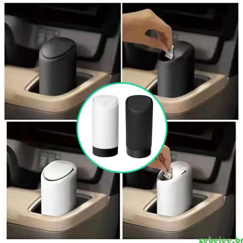 zebeiee Lata Lixo Para Carro Tampa, À Prova Vazamento, Porta-Copos Automóveis, Pequena, Caixa Armazenam