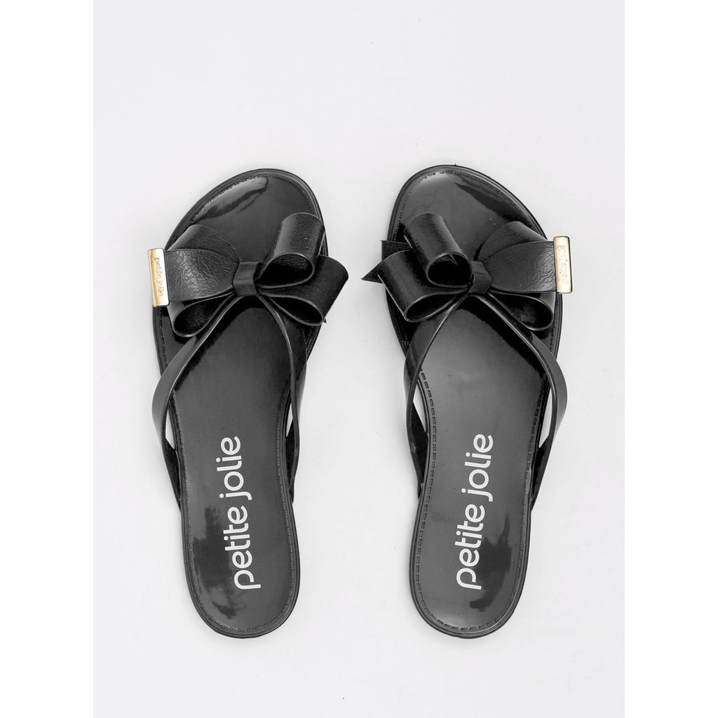 Chinelo Petite Jolie Lucky Preto/Branco PJ4533
