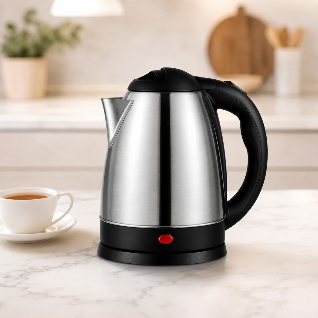 Imagem Chaleira Elétrica Inox 1.8 Litros 1000W Automática Café Chá Rápida