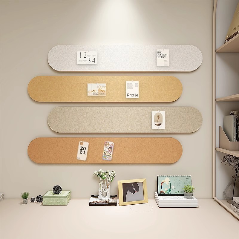 Painel de feltro para exibir fotos, quadro de feltro para mensagens, quadro de cortiça com moldura para fotos combinada,