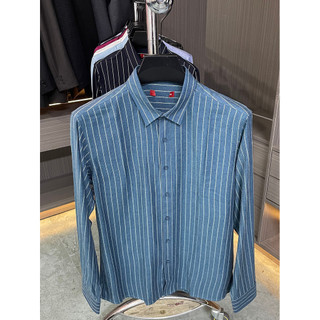 Doujia corta o pedido restante da etiqueta!Acrílico + Viscose masculina primavera outono camisa Casual masculina camisa 