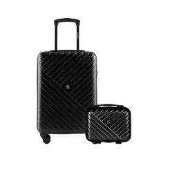 Kit Mala de Bordo + Frasqueira Detroit Preta ANAC Bagaggio