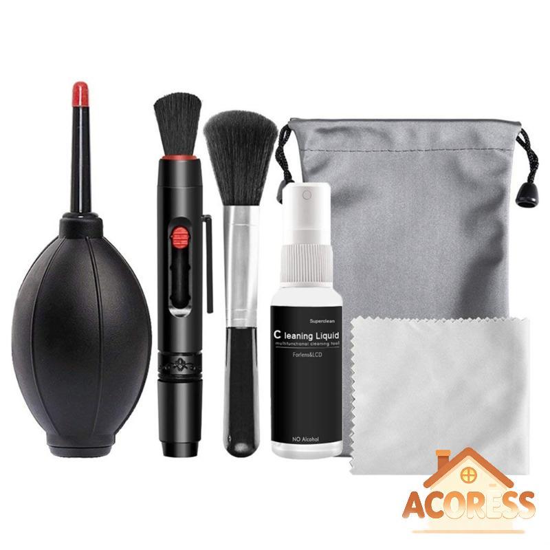 ACO * 6 Em 1 Kit De Limpeza De Câmera Profissional Limpador De Poeira Macio Para Óculos Relógios Inteligentes Lente Digi