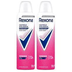 Kit Desodorante Aerosol Rexona Powder Dry 150ml - 2 unidades