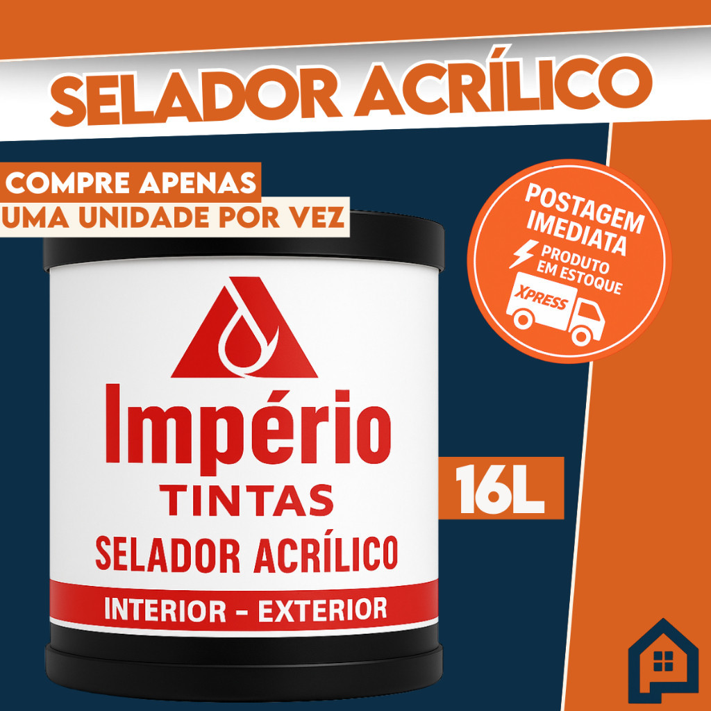 Selador Acrilico Profissional Exterior e Interior 16L - Império Parede Branco Premium