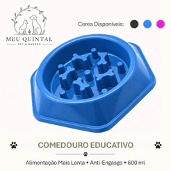 Comedouro Educativo para Cachorro Comer Devagar 600ml