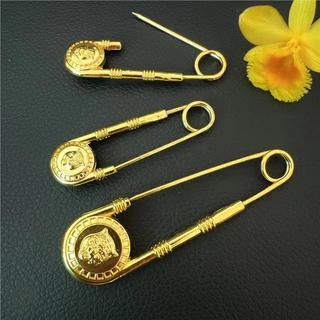 Moda broche influenciador dourado Medusa grande pino pequeno médio broche pai-filho casal estilo pino moda única