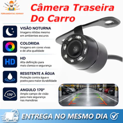 Câmera Ré Automotiva 8 Leds Câmera Ré Automotiva Visão Noturna Para Multimidia Universal