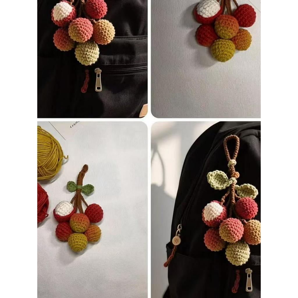 Tempo de moagem artesanal diy saco decoração pequeno pingente pequenas jóias ins estilo crochê acessórios pequenas jóias