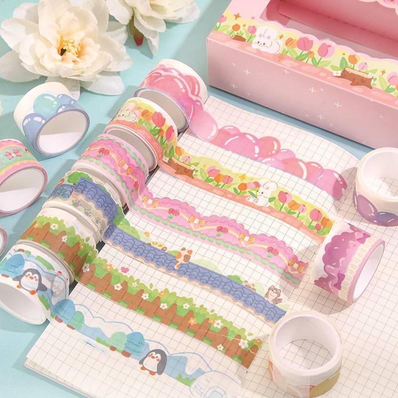 20 rolos caixa arte Animal unicórnio Washi fita bonito menina manual das crianças DIY adesivo decorativo caixa de presen