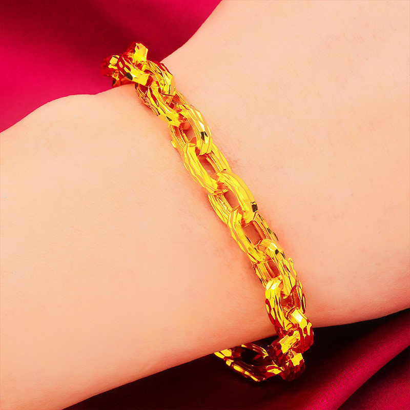 Vietnam areia ouro senhoras moda areia ouro pulseira lote flor pulseira pulseira jóias lote flor pulseira