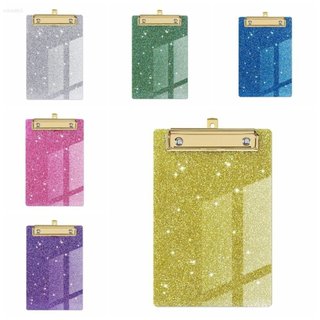 Prancheta De Escrita Com Glitter , Organizador De Papel Clipe Dourado De Baixo Perfil , Memorando Flash , Pasta D