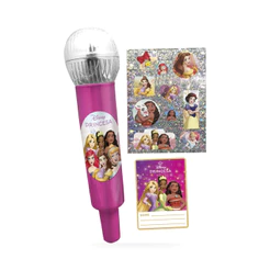 Microfone Infantil Princesas Com Adesivos Etitoys