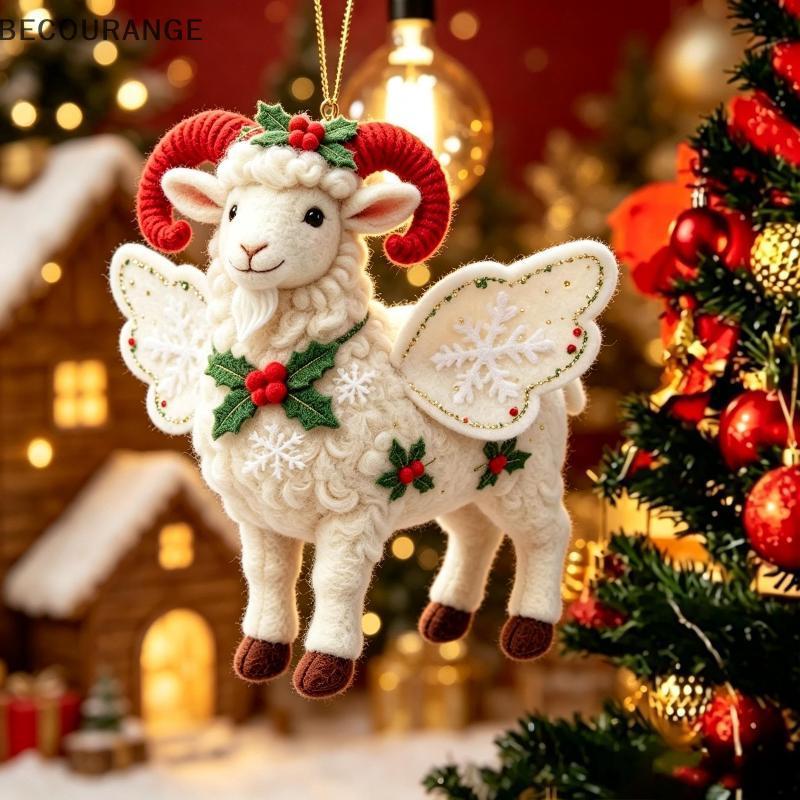 BEC 2D Plano Natal Cabra Pendurado Ornamento Material Ecológico Pingente Para Árvore De Espelho Do Carro Decoração Feria
