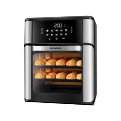 Air Fryer Mondial Forno Oven AFON-12L-BI Preto e Inox 12L
